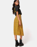 Saika Midi Skirt in Ditsy Rose Marigold