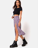 Saika Midi Skirt in Lilac Blossom