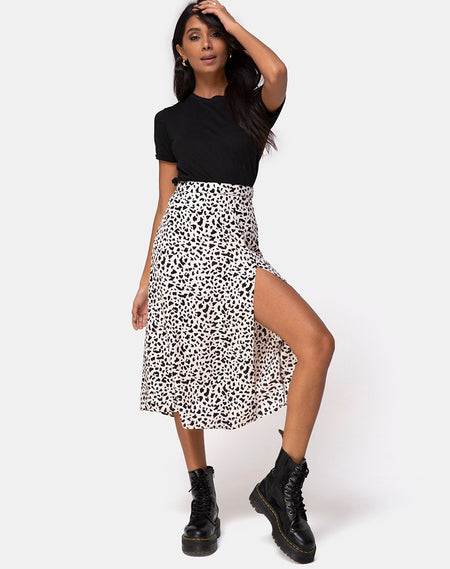 Lyra Midi Skirt in Black