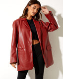 Image of Saken Blazer in PU Red