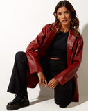 Image of Saken Blazer in PU Red