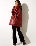 Image of Saken Blazer in PU Red