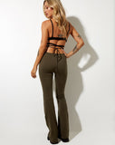 Sakeri Flare Trouser in Lycra Olive