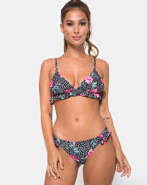 Sakila Bikini Top in Paradise Polka