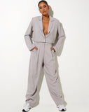 image of Sakila Trouser in Pinstripe Silver Grey