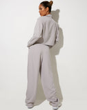 image of Sakila Trouser in Pinstripe Silver Grey