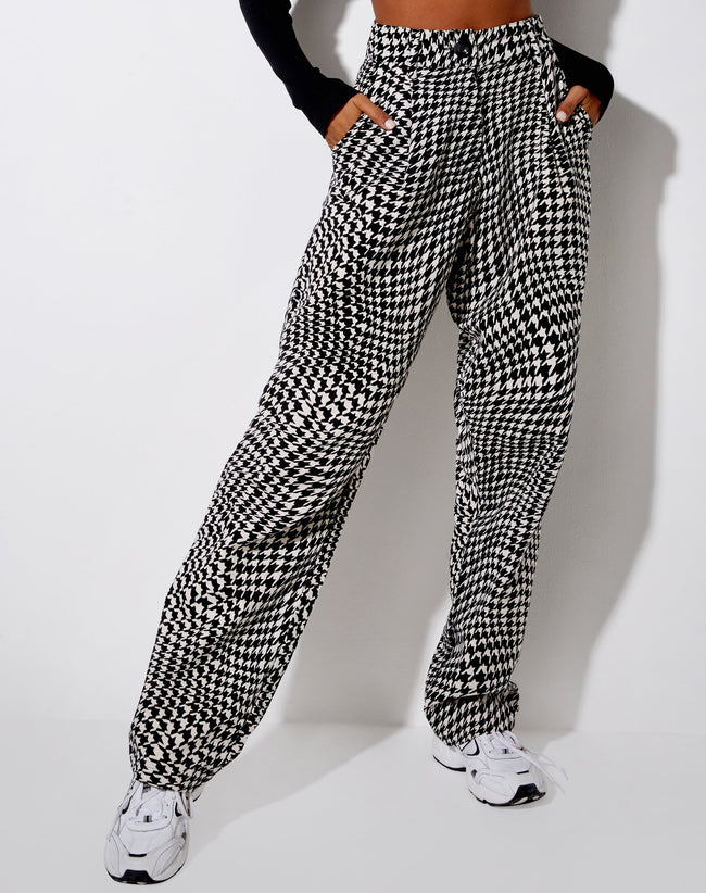 Image of Sakila Trouser in Wavey Dogtooth