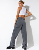 image of Sakila Tailored Trouser in Pinstripe Grey