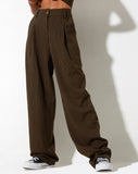 image of Sakila Trouser in Pinstripe Brown