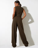 image of Sakila Trouser in Pinstripe Brown