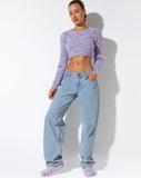 image of Salaka Crop Top in Space Dye Purple