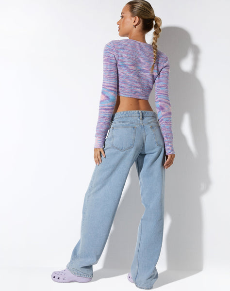 image of Salaka Crop Top in Space Dye Purple