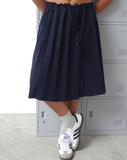 Image of Priha Midi Skirt in Tailoring Navy