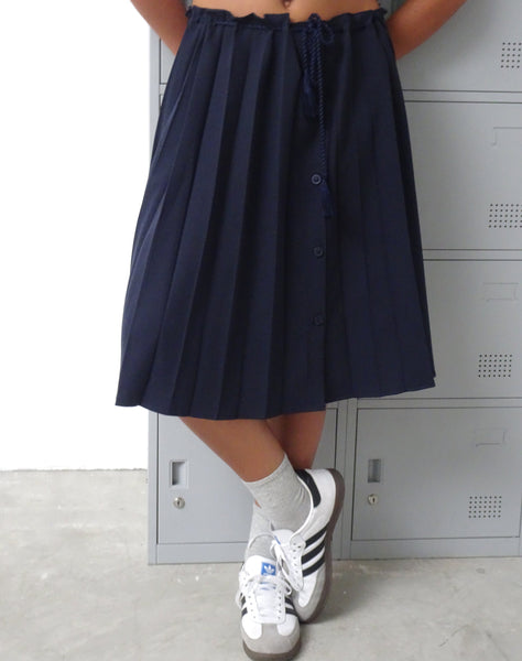 Image of Priha Midi Skirt in Tailoring Navy