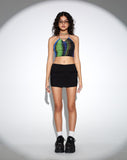 MOTEL X OLIVIA NEILL Salet Crop Top in Solarized Green and Blue