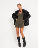 Image of Salila Slinky Mini Dress in Dark Olive