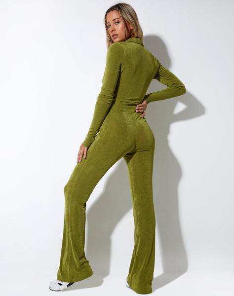 IMAGE OF Salish Jumpsuit in Crepe Lime