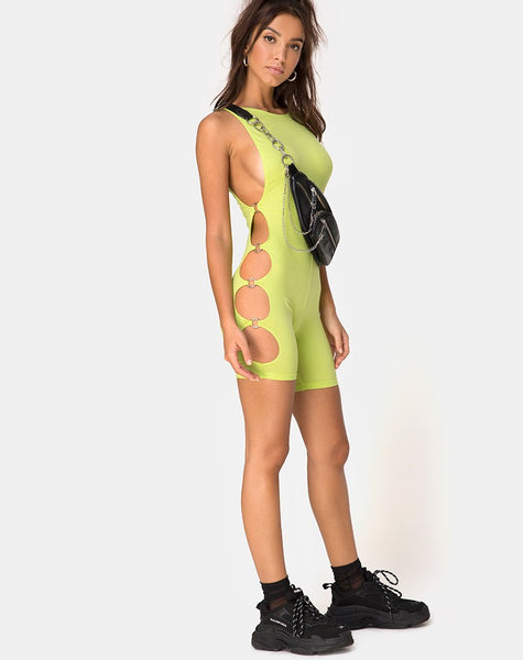 Salva Unitard in Lime