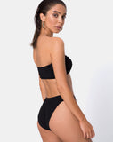 Samara Bikini Top in Crinkle Rib Black