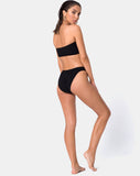 Samara Bikini Top in Crinkle Rib Black