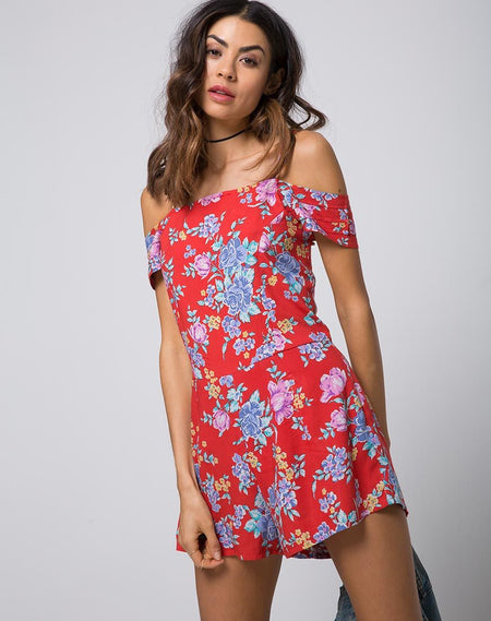Bersho Playsuit in Soi Rose Red