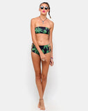 Sandrift Strapless Bikini Bottom in Palm Leaf Green