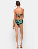 Sandrift Strapless Bikini Bottom in Palm Leaf Green