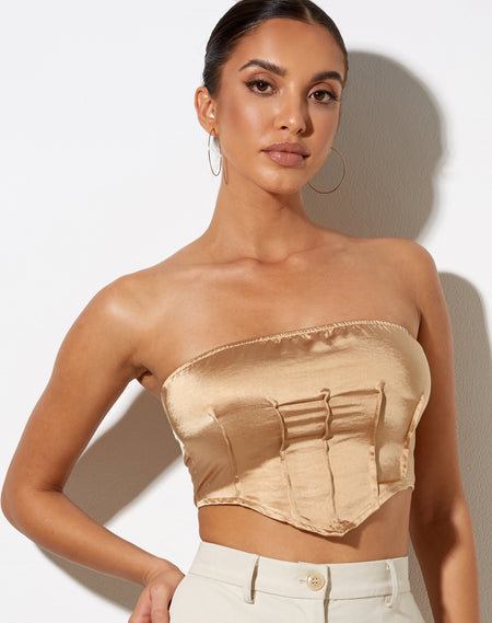 Shoki Bandeau Top in Almond