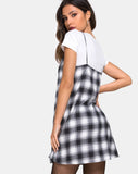 Sanna Dress in Plaid Black and White