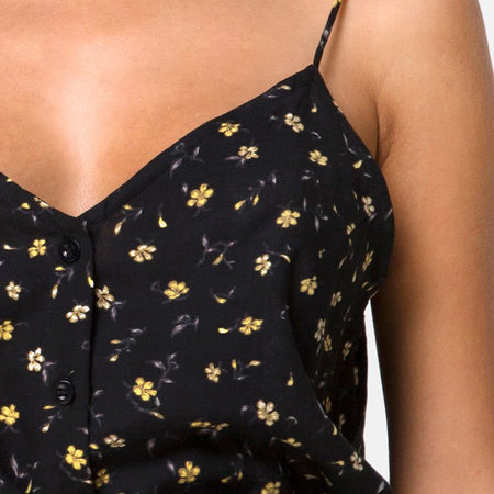 Sanna Slip Dress in Pretty Petal Black