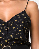 Image of Sanna Slip Dress in Pretty Petal Black