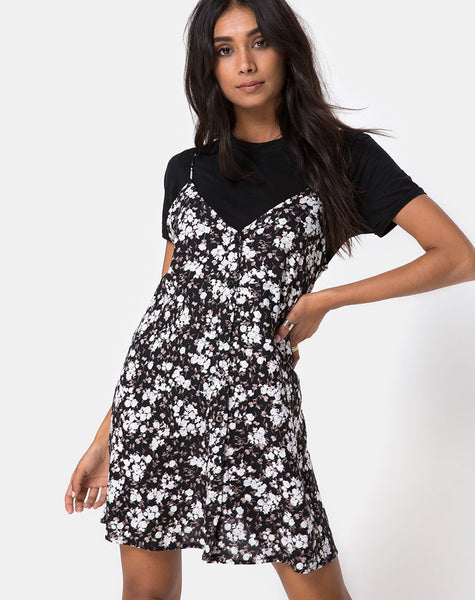 Sanna Slip Dress in Dark Wild Flower