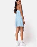 Sanna Slip Dress in Ditsy Rose Blue