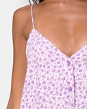 Sanna Slip Dress in Ditsy Rose Lilac