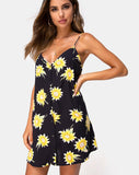 Sanna Slip Dress in Sunny Days Black