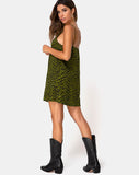 Sanna Slip Dress in Cheetah Khaki