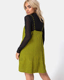 Sanna Slip Dress in Medium Gingham Yellow