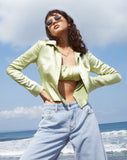 Image of Estesa Shirt in Satin Nile Green