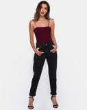 Sarela Bodice in Rib Burgundy