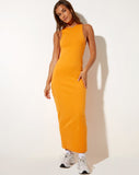 Image of Sarves Maxi Dress in Rib Dark Orange