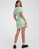 image of Sashio Mini Dress in Mini Gingham Green