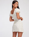 image of Sasyana Mini Dress in Pretty Petal Ivory