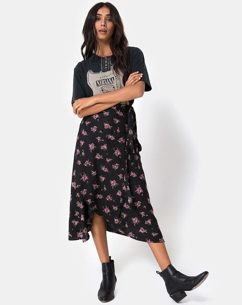 Satha Skirt in Sohey Rose Black