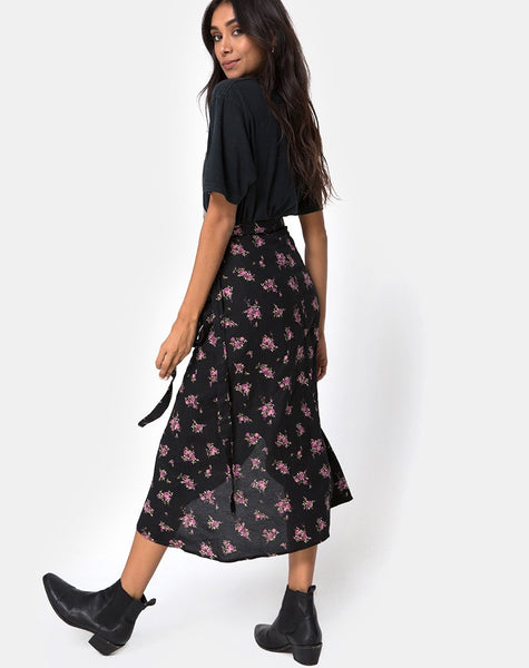 Satha Skirt in Sohey Rose Black