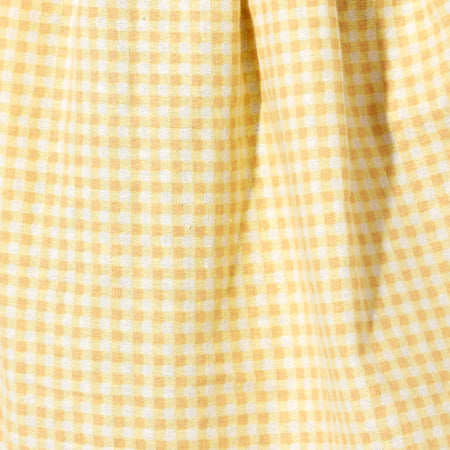 Saunder Skater Dress in Lemon Gingham Yellow