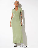 image of Savita Maxi Dress in Crepe Seafoam Green