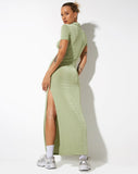 image of Savita Maxi Dress in Crepe Seafoam Green