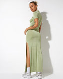 image of Savita Maxi Dress in Crepe Seafoam Green