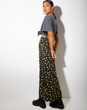 Sayan Maxi Skirt in Buttercup Black and Yellow