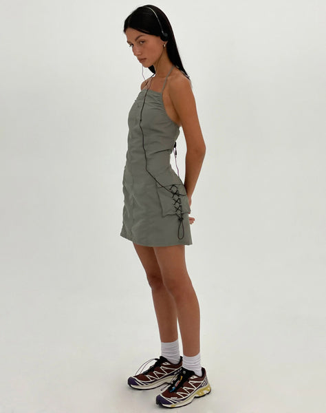 Image of MOTEL X JACQUIE Schmidt Mini Dress in Grey